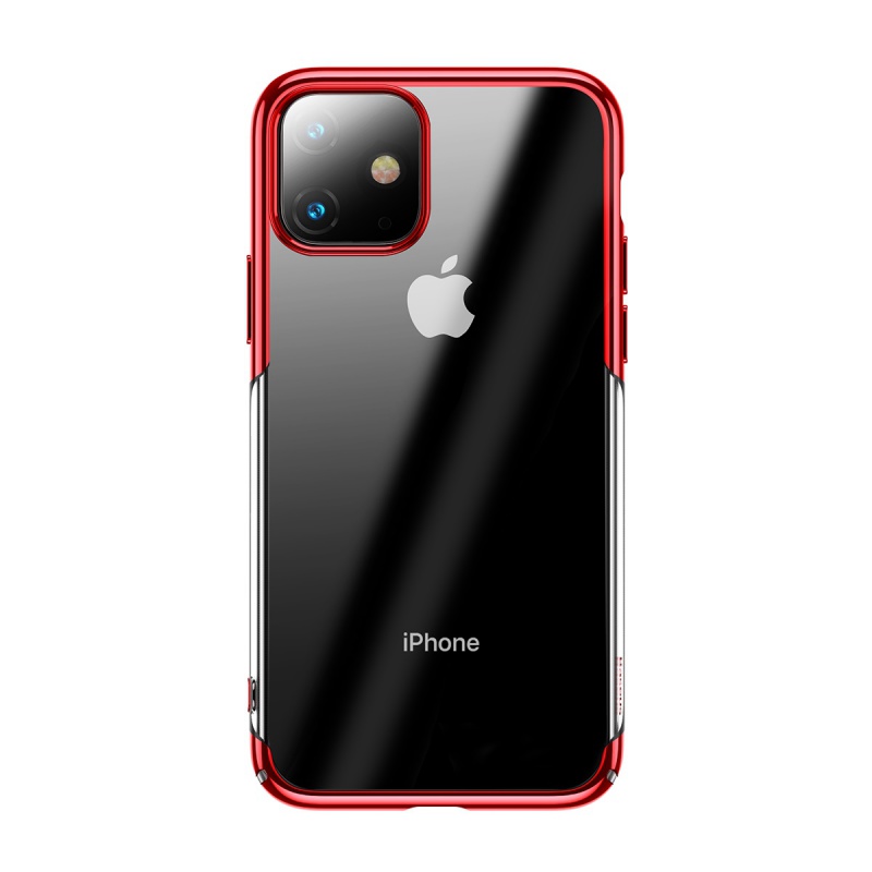 Silikonové pouzdro Baseus Glitter Case pro Apple iPhone 11, červená