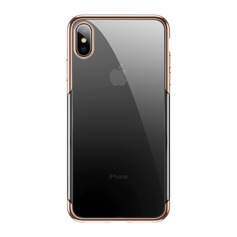 Silikonové pouzdro Baseus Glitter Case pro Apple iPhone X/XS, zlatá