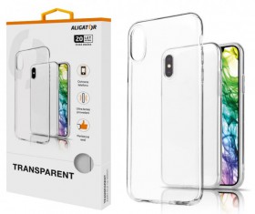 Puzdro TRANSPARENT ALIGATOR pre Huawei P Smart 2019
