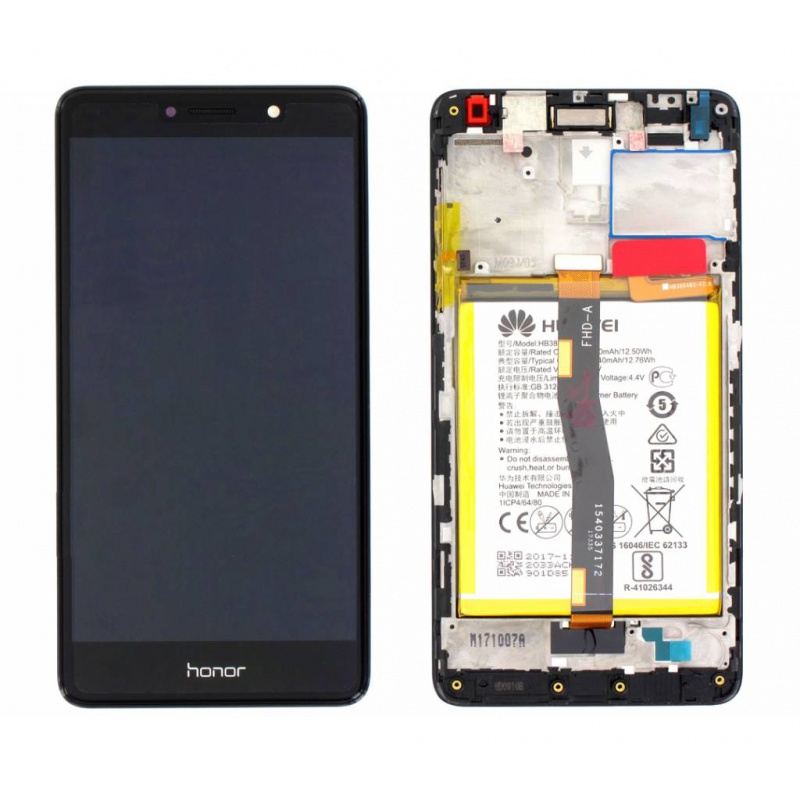 LCD + dotyk + rámček + batérie pre Honor 6X, black (Service Pack)
