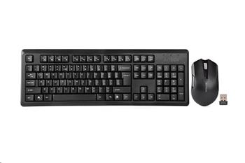 Set bezdrátová klávesnice + bezdrátová myš A4tech 4200N, V-Track,CZ/US, USB, černá