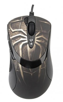 Herná myš A4tech XL-747H, ANTI-Vibram, 3600dpi hnedý pavúk