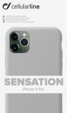 Silikonové pouzdro CellularLine SENSATION pro Apple iPhone 11 Pro, šedá