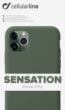 Silikonové pouzdro CellularLine SENSATION pro Apple iPhone 11 Pro, zelená