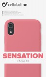 Silikonové pouzdro CellularLine SENSATION pro Apple iPhone XR, oranžový neon