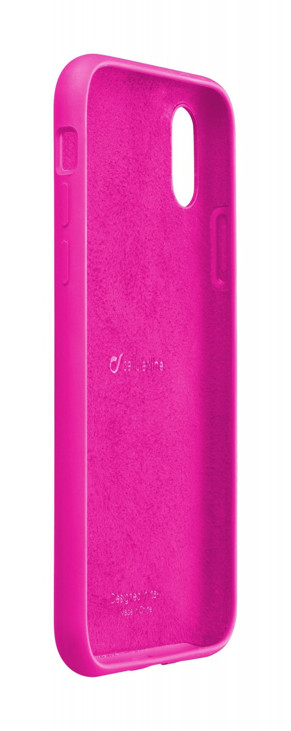 Silikonové pouzdro CellularLine SENSATION pro Apple iPhone X/XS, růžový neon