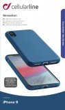 Silikonové pouzdro CellularLine SENSATION pro Apple iPhone XR, modrá