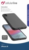 Silikonové pouzdro CellularLine SENSATION pro Apple iPhone XR, černá