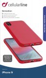 Silikonové pouzdro CellularLine SENSATION pro Apple iPhone XR, červená