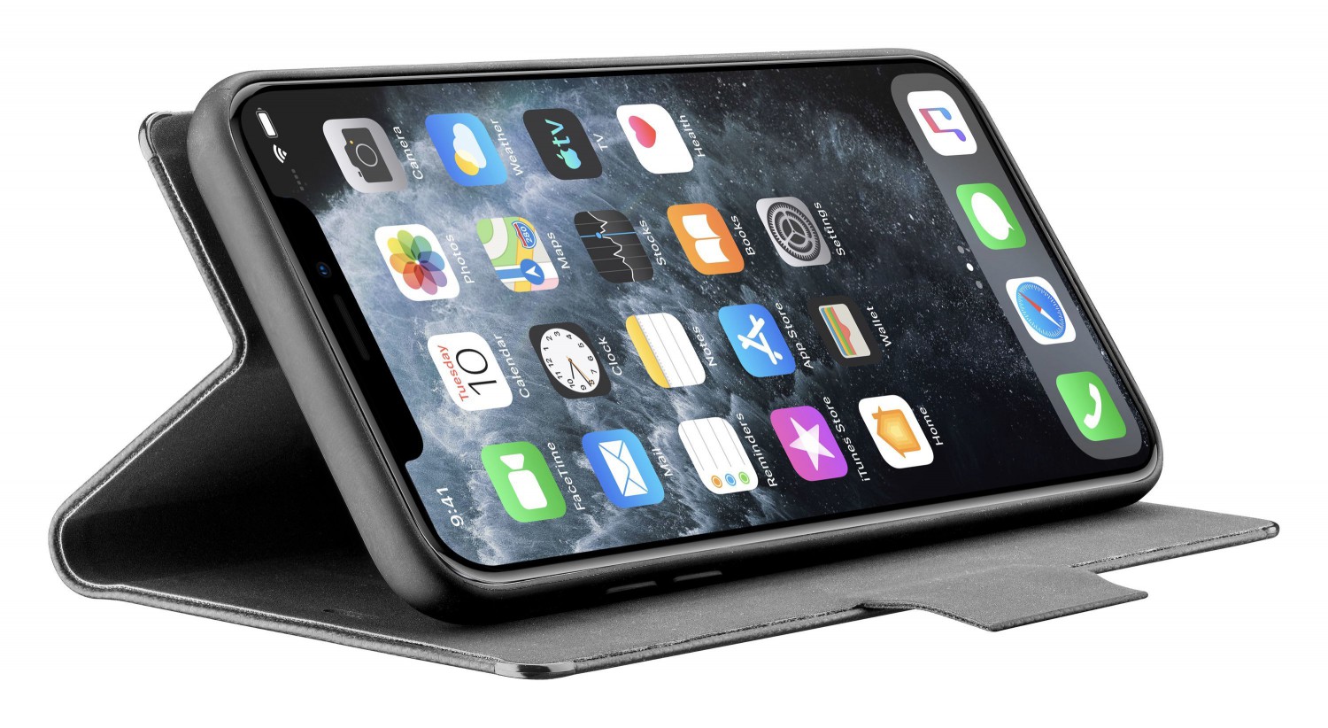 Cellularline Elemento Dark Stone flipové pouzdro pro Apple iPhone 11 Pro, černé