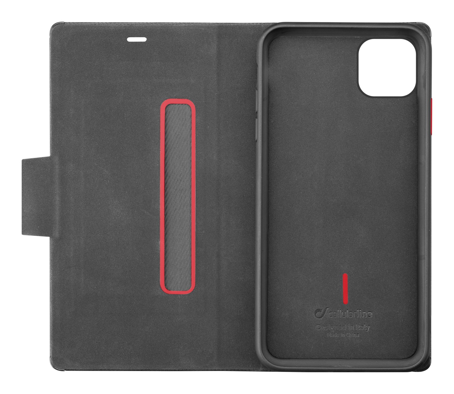 Cellularline Elemento Dark Stone flipové pouzdro pro Apple iPhone 11 Pro, černé