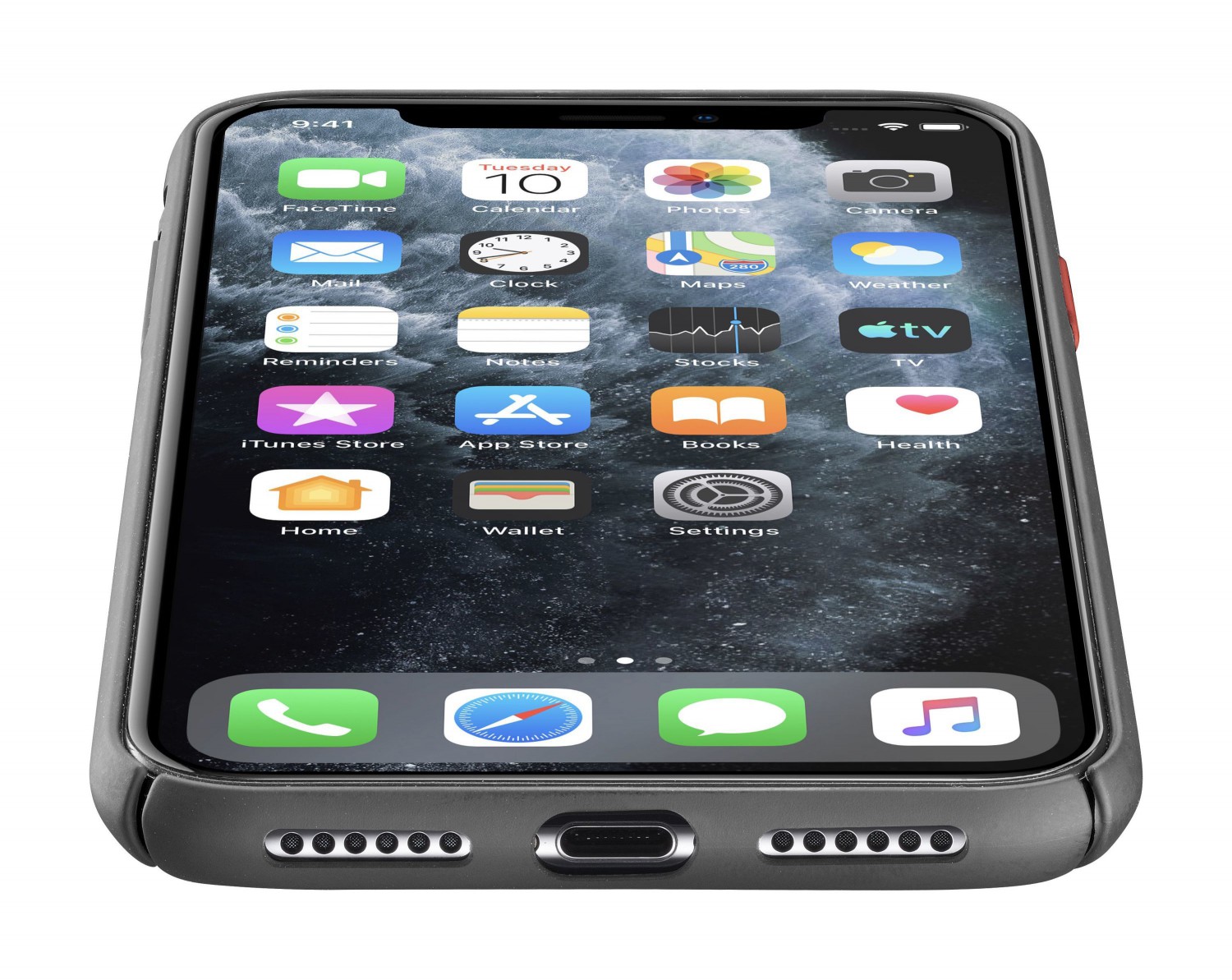 Zadný kryt CellularLine Elemento Black Onyx pre Apple iPhone 11 Pro