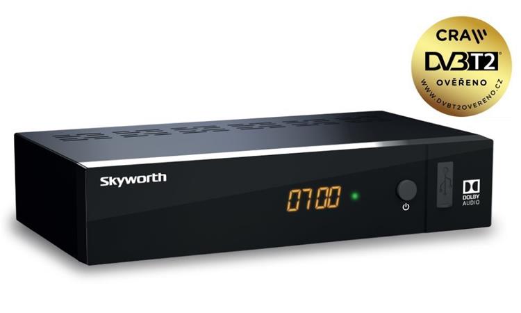 DVB-T2 Set Top Box Skyworth SKW-T21FTA, čierna