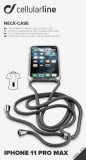 Cellularline Neck-Case zadní kryt čirý pro Apple iPhone 11 Pro Max, s černou šňůrkou 