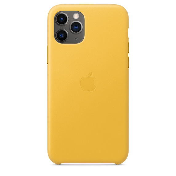 Kožené pouzdro Leather Case pro Apple iPhone 11 Pro Max, meyer lemon