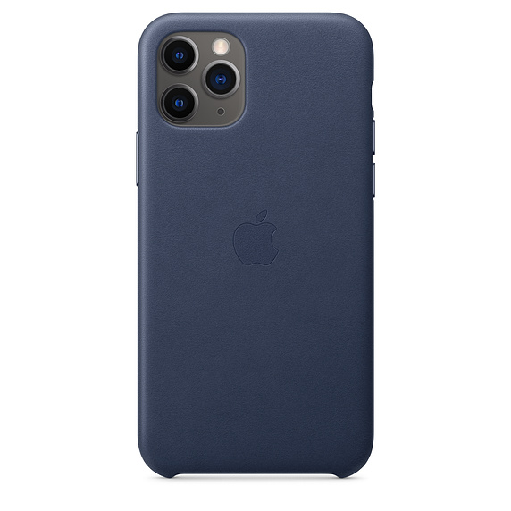 Kožené pouzdro Leather Case pro Apple iPhone 11 Pro, midnight blue