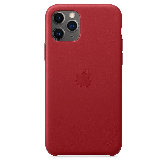 Kožené pouzdro Leather Case pro Apple iPhone 11 Pro, red