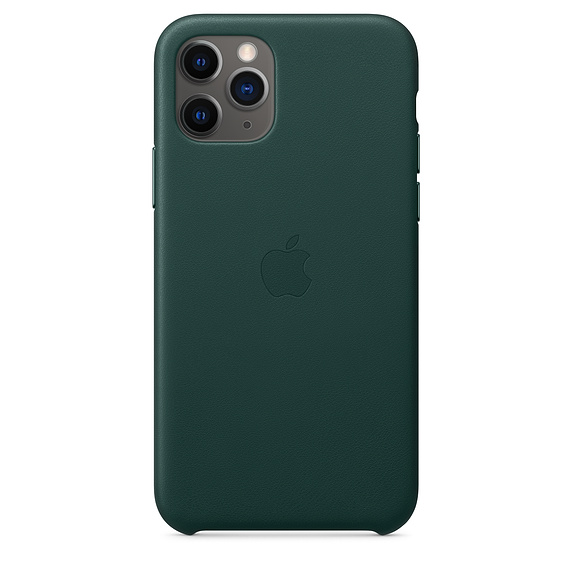 Kožené pouzdro Leather Case pro Apple iPhone 11 Pro, forest green