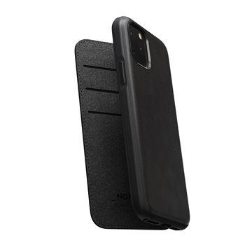 Flipové pouzdro Nomad Folio Leather case pro Apple iPhone 11, černá