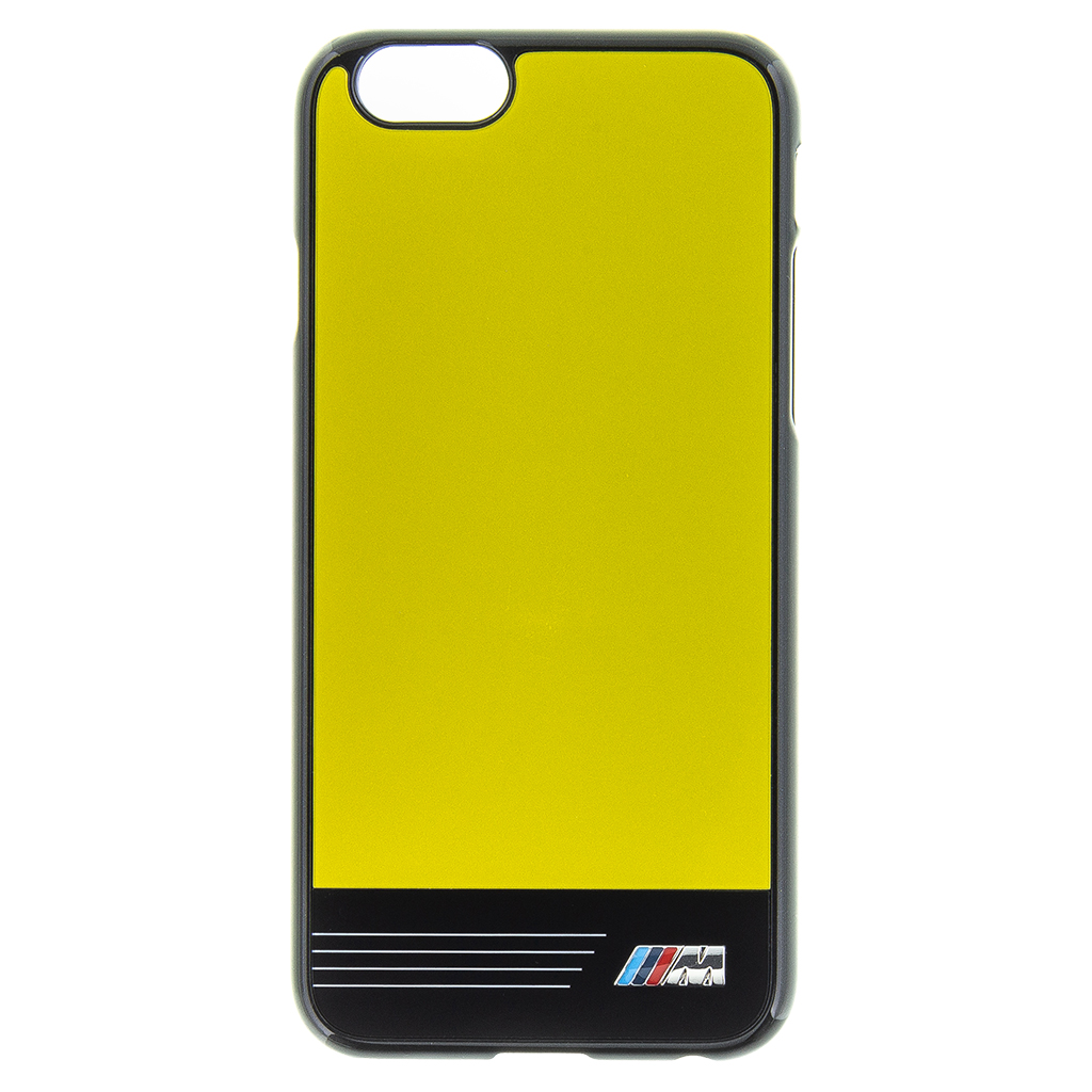 BMW M Zadní kryt Stripes BMHCP6GPYE pro Apple iPhone 6/6S yellow 