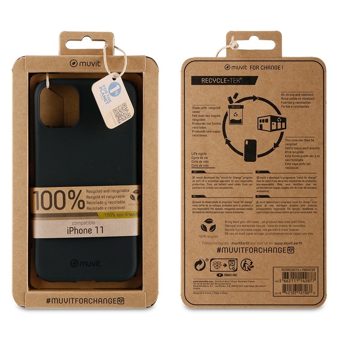 Zadní kryt Muvit For Change Recycletek ECO pro Apple iPhone 11, black