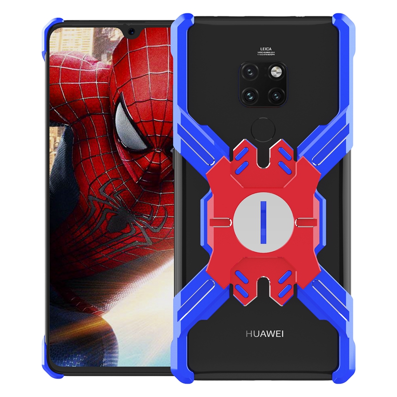 Zadný kryt Luphie Heroes Rotation Aluminium Bumper pre Huawei Mate 20 Pro, blue / red