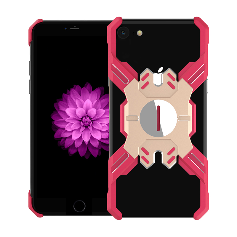 Zadný kryt Luphie Heroes Rotation Aluminium Bumper pre Apple iPhone 6 / 6S / 7/8, red / gold