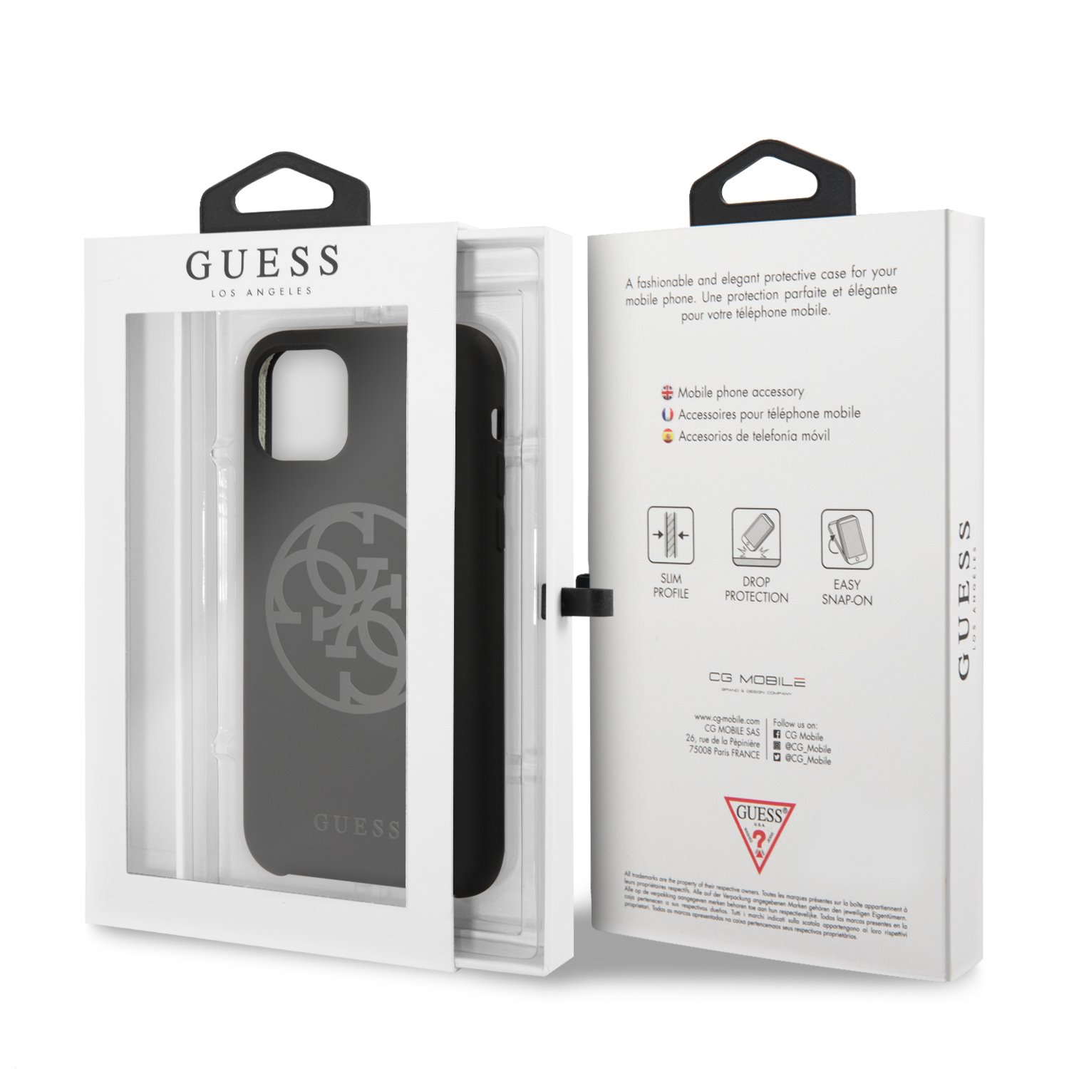 Guess 4G Silicone Tone Zadní kryt GUHCN65LS4GBK pro Apple iPhone 11 Pro Max black
