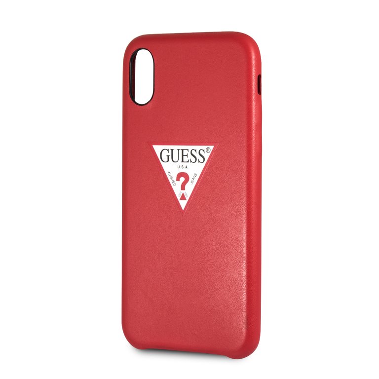 Guess Triangle Zadní kryt GUHCI65PTPURE pro Apple iPhone XS Max red