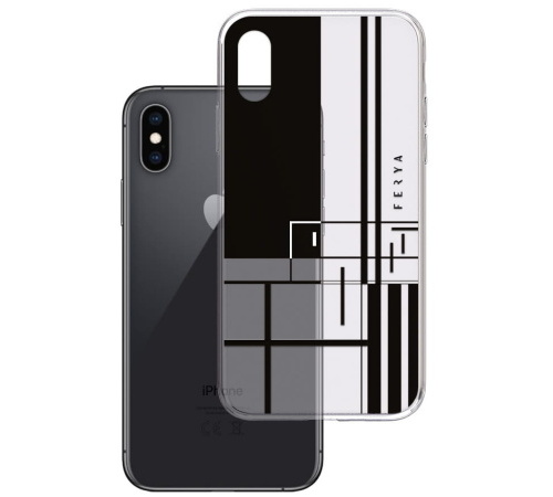 Kryt ochranný 3 mastných kyselín Fery Slim case pre Apple iPhone Xs, LINE black