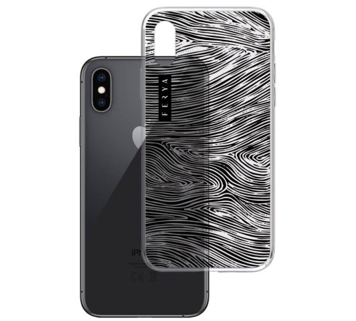 Kryt ochranný 3 mastných kyselín Fery Slim case pre Apple iPhone Xs, FOREST black
