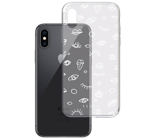 Kryt ochranný 3mk Fery Slim case pre Apple iPhone Xs, BLINK white