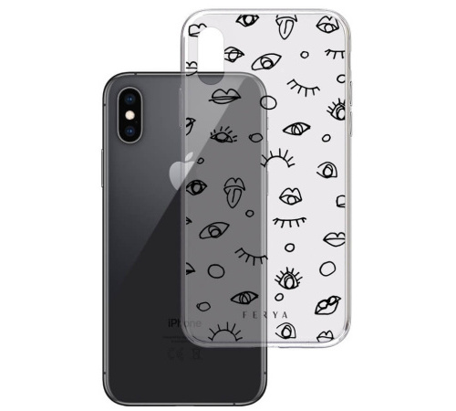 Kryt ochranný 3mk Fery Slim case pre Apple iPhone Xs, BLINK black
