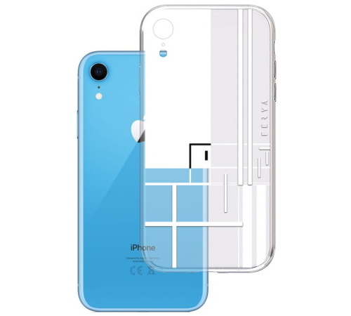 Kryt ochranný 3 mastných kyselín Fery Slim case pre Apple iPhone Xr, LINE white