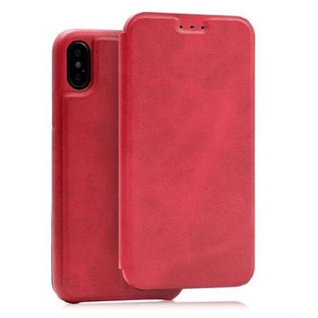 Flipové puzdro Lenu Lede pre Apple iPhone X / XS, red