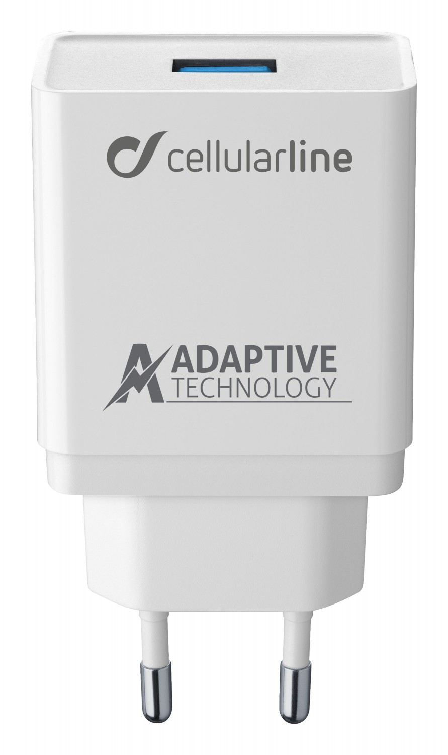 Set USB nabíječky a USB-C kabelu Cellularline, adaptivní nabíjení, 15W, bílý