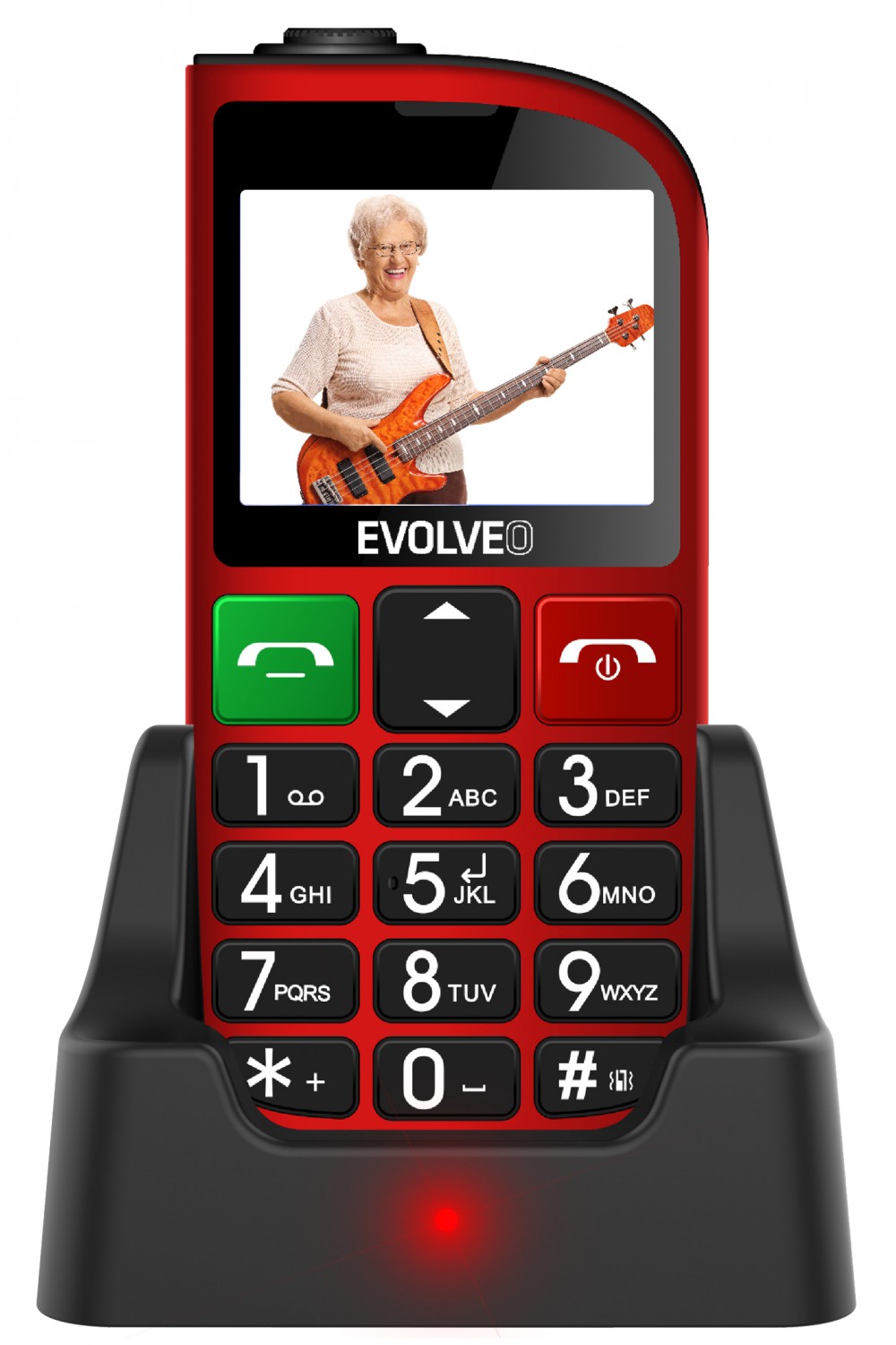 Evolveo EasyPhone FM červená