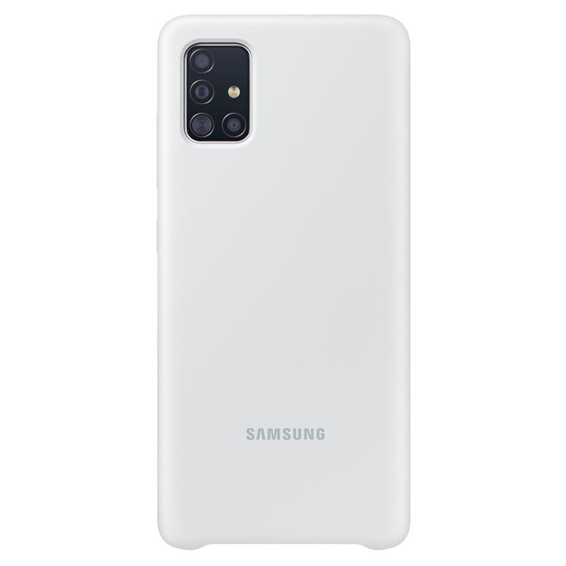 Silikonové pouzdro Silicone Cover EF-PA515TWEGEU pro Samsung Galaxy A51, bílá