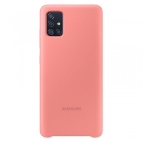 Silikónové puzdro Silicone Cover EF-PA715TPEGEU pre Samsung Galaxy A71, ružová