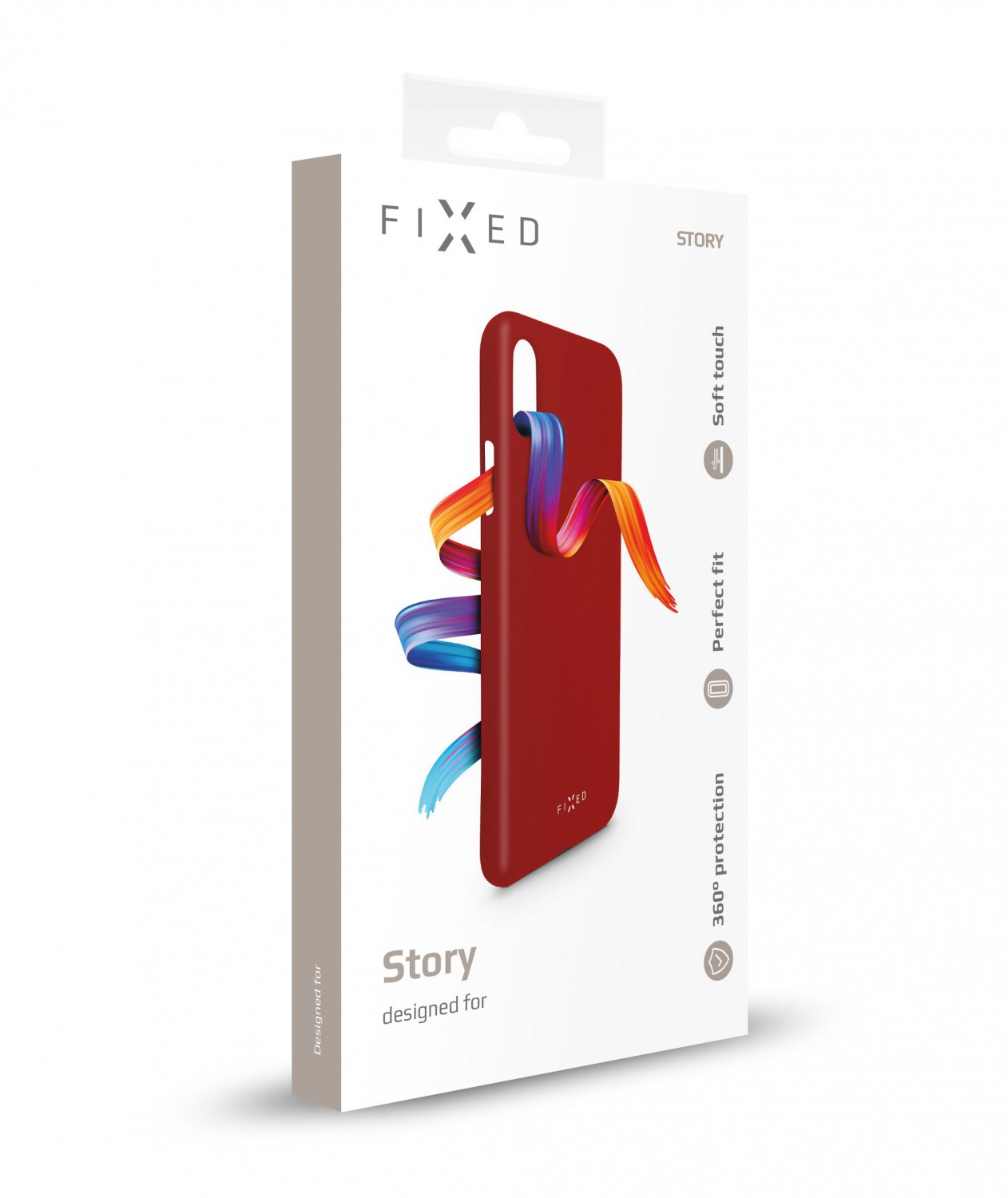 Zadní pogumovaný kryt FIXED Story pro Samsung Galaxy A70s, červený