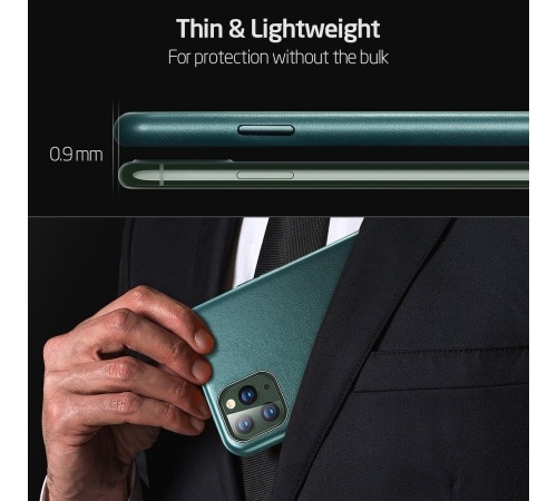Ochranný kryt ESR Metro Leather pro Apple iPhone 11 Pro Max, zelená