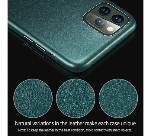 Ochranný kryt ESR Metro Leather pro Apple iPhone 11 Pro Max, zelená