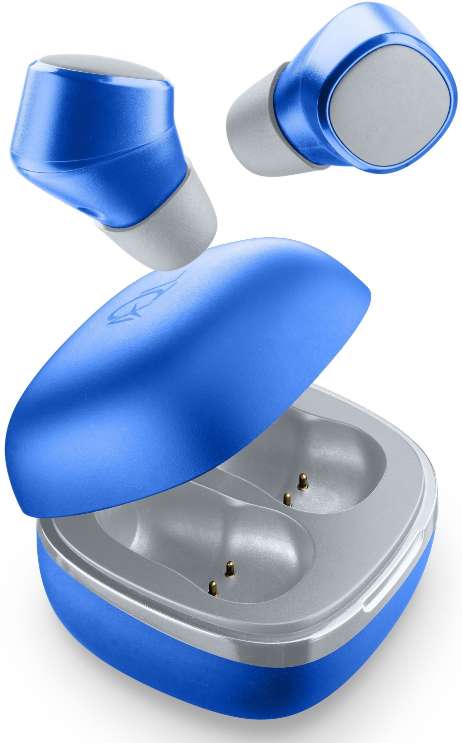 True Wireless sluchátka Cellularline Evade s dobíjecím pouzdrem, modrá