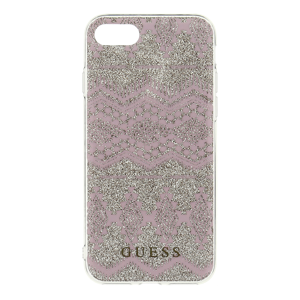Guess Ethnic Chic Tribal 3D silikonové pouzdro GUHCP7TGTA pro Apple iPhone 7/8 taupe