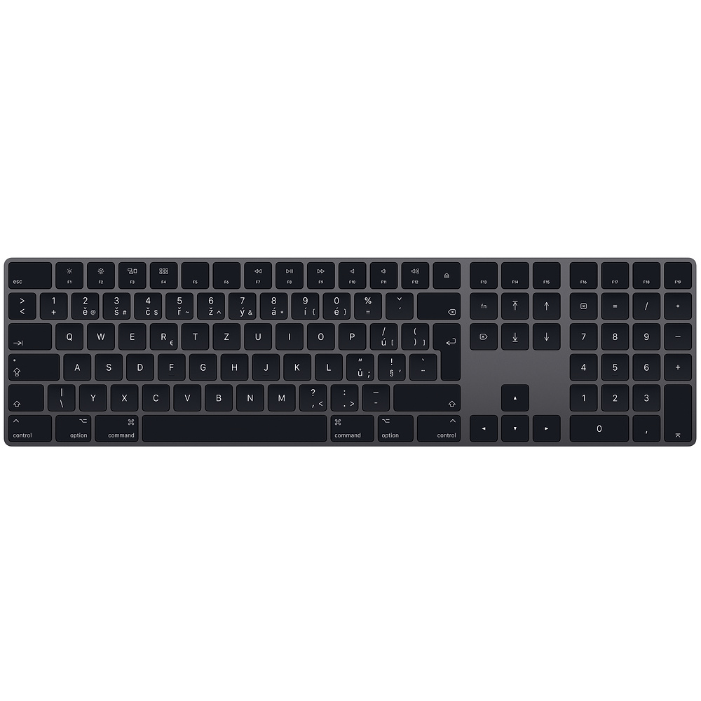 Apple Magic Keyboard s numerickou klávesnicou CZ, Space Grey