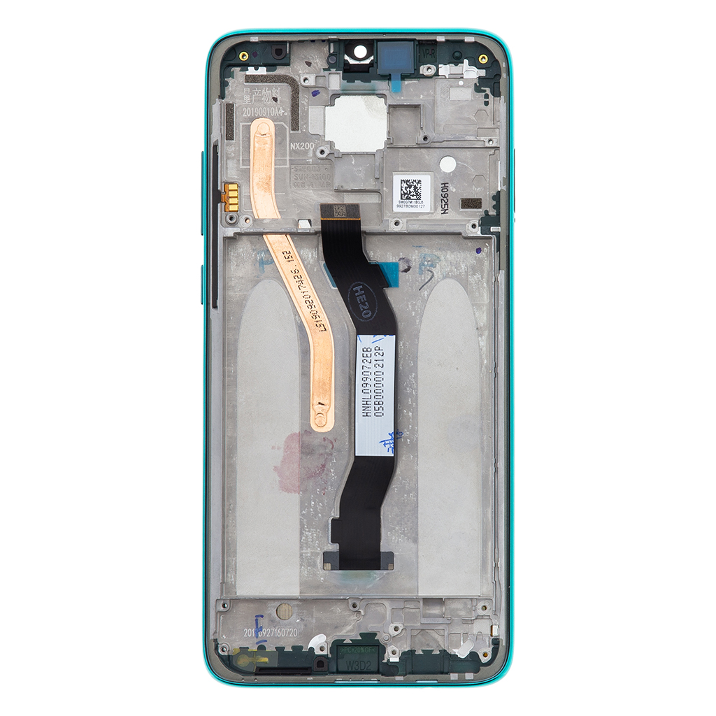 LCD + dotyk + predný kryt pre Xiaomi Redmi Note 8 Pro, green (Service Pack)