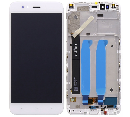 LCD + dotyk + rámček pre Xiaomi Mi A1, white