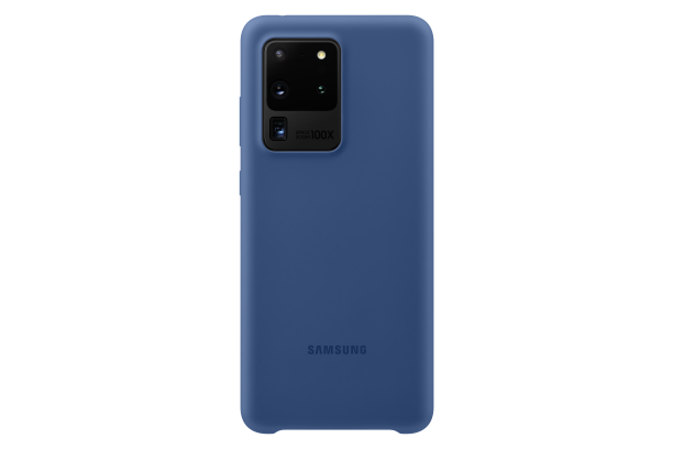 Silikonové pouzdro Silicone Cover EF-PG988TNEGEU pro Samsung Galaxy S20 ultra, tmavě modrá