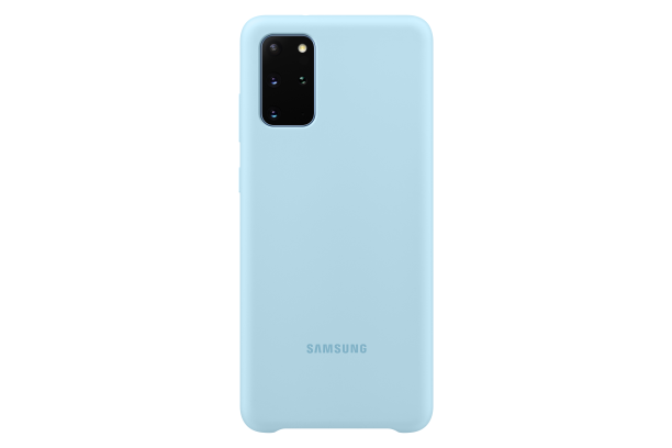 Silikonové pouzdro Silicone Cover EF-PG985TLEGEU pro Samsung Galaxy S20 plus, modrá