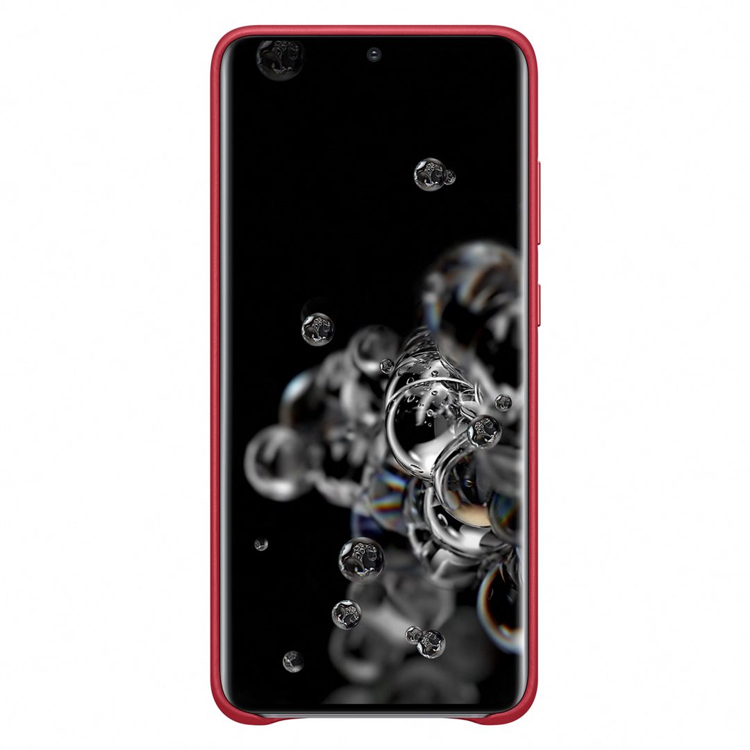 Ochranný kryt Leather Cover pro Samsung Galaxy S20 plus, červená